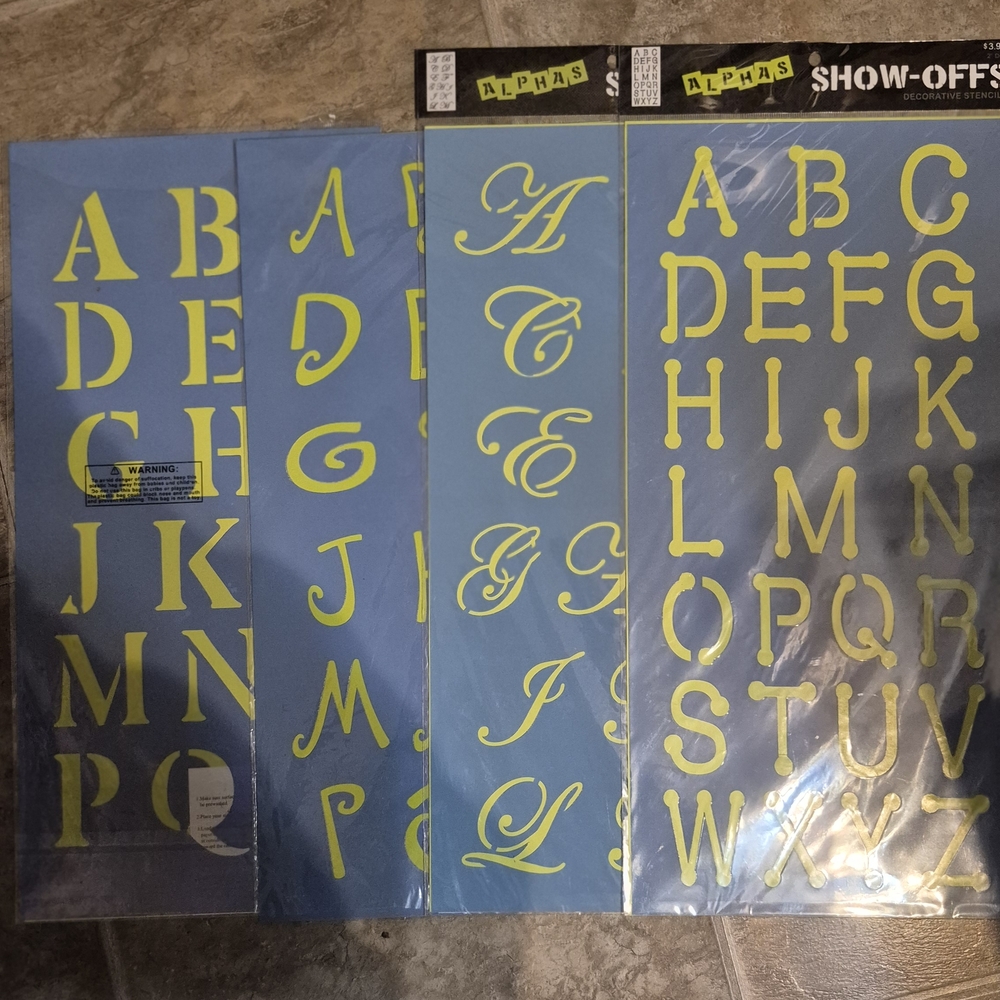 Lot of 18 Show-Offs Stencils – Letters, Floral, Words, DIY Craft Decor - Picture 9 of 10